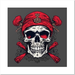 Pirate skull Posters and Art